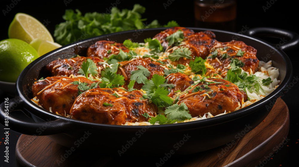 Delicious Garnished Chicken Kofta Curry in A Bowl on Blurry Background Delicious Garnished Chicken Kofta Curry in A Bowl on Blurry Background