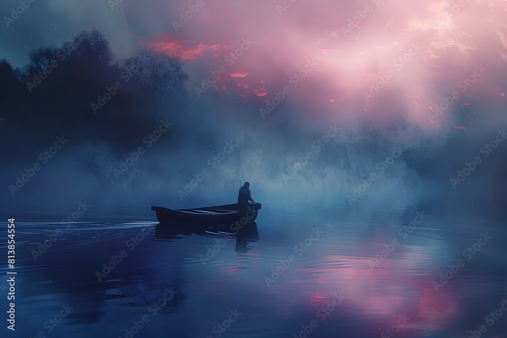 Zephyrs Twilight Whispers A Surreal Drift Through Luminous Solitude