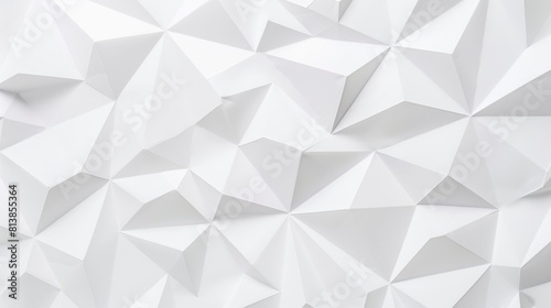 Abstract white geometric polygonal pattern texture background photo