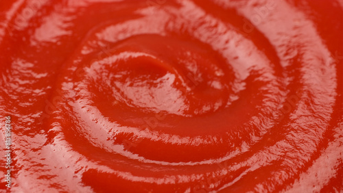 Fresh ketchup sauce close up