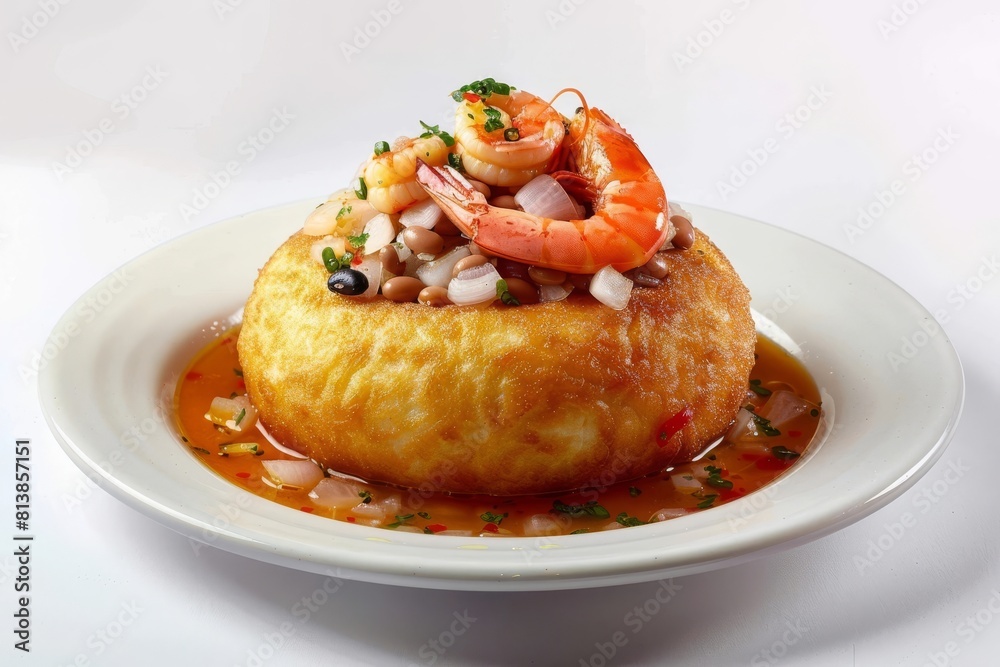 Rustic Charm of Acaraje with Savory Palm Oil Drizzle Rustic Charm of Acaraje with Savory Palm Oil Drizzle