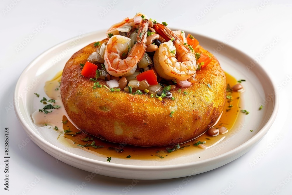 Savory Acaraje Delicacy with Black-Eyed Beans and Onions Savory Acaraje Delicacy with Black-Eyed Beans and Onions