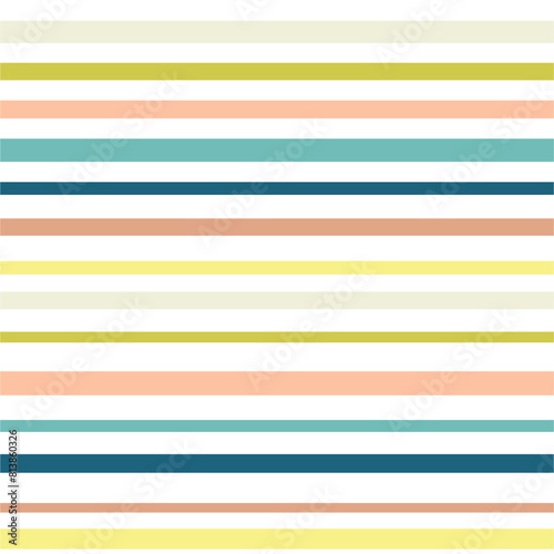 Abstract geometric seamless pattern. Colorful stripes on a white background. Repeatable Design.
