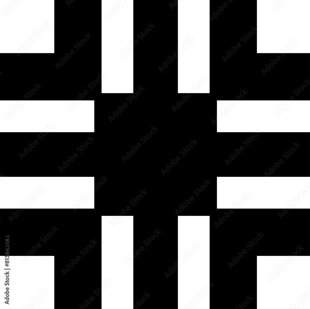 Abstract geometric decoration. Simple, minimalistic, simple flat black geometric design element Abstract geometric decoration. Simple, minimalistic, simple flat black geometric design element