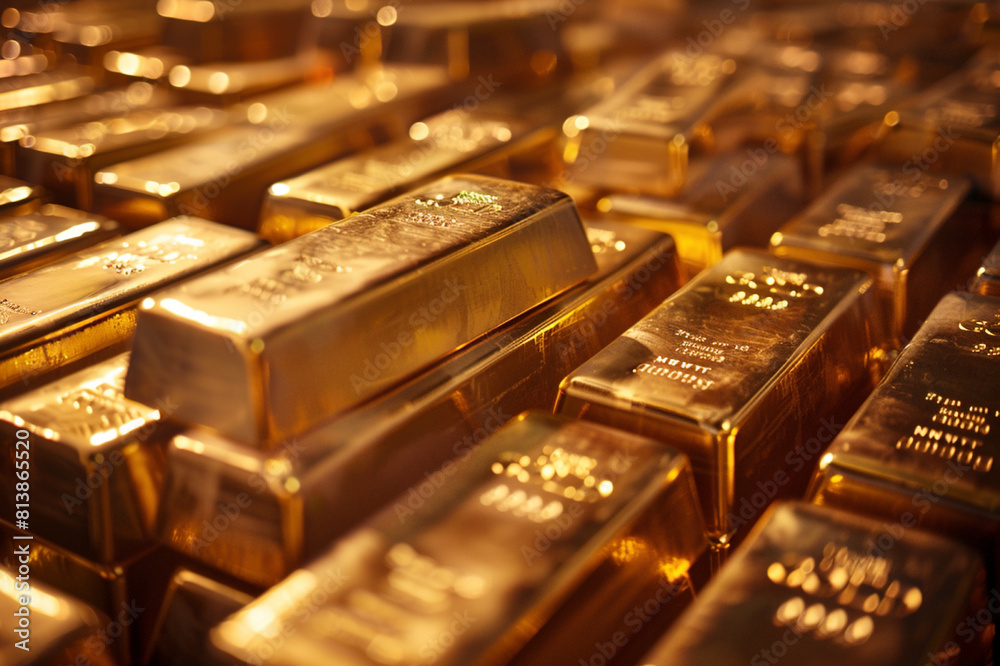 Gold bar stacks for financial concept Gold bar stacks for financial concept