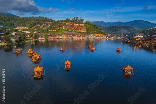 Rak Thai village, The village of chinese in northern of Thailand, Mae Hong son  Province.