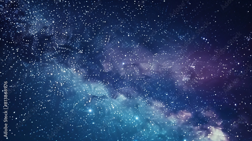 Fototapeta premium A woman is looking through a telescope at the stars