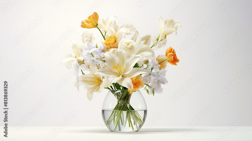 amazing spring flowers in glass vase amazing spring flowers in glass vase