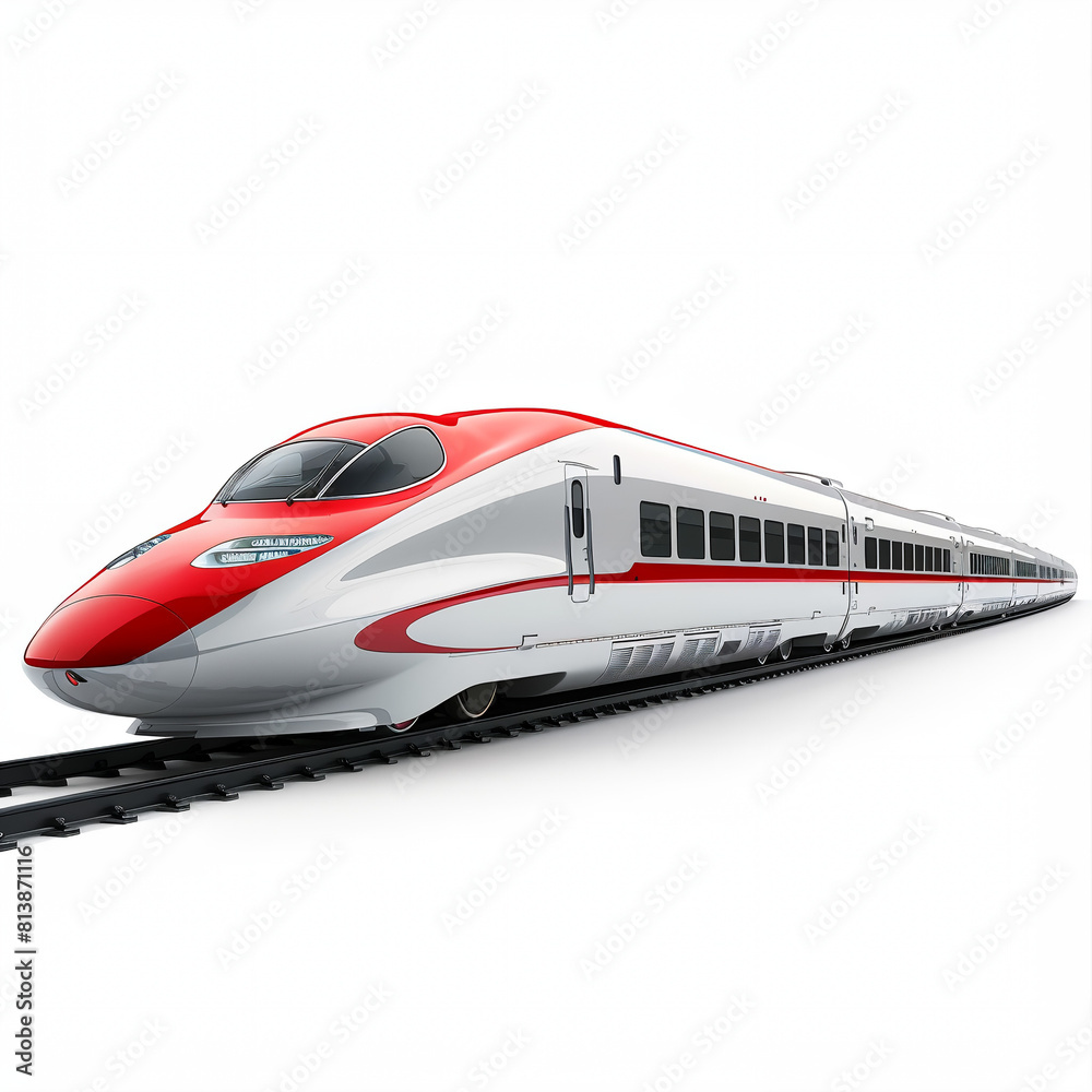 Bullet train isolated white background