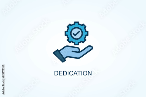 Dedication vector  or logo sign symbol illustration