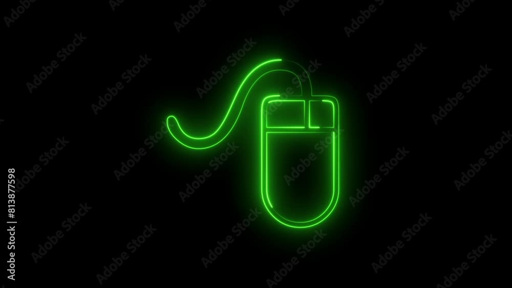 Glowing neon Mustard bottle icon animation Glowing neon Mustard bottle icon animation
