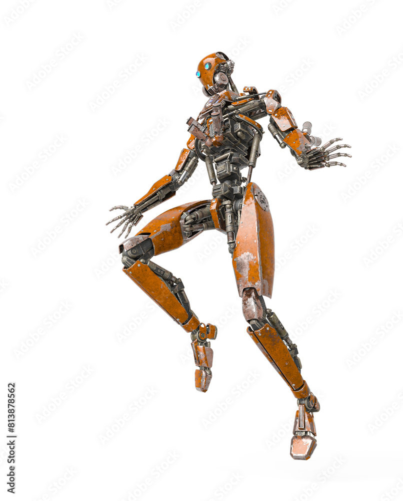 apocalypse cyborg is landing like a comic hero apocalypse cyborg is landing like a comic hero