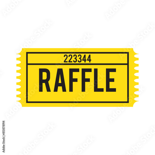 red raffle ticket icon. raffle sign. raffle ticket symbol. flat style.