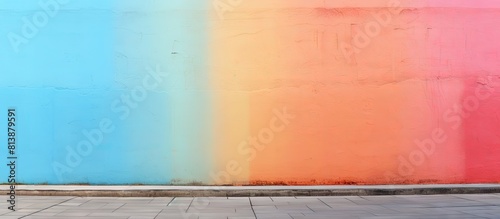 Detailed colorful wall with ample copy space image