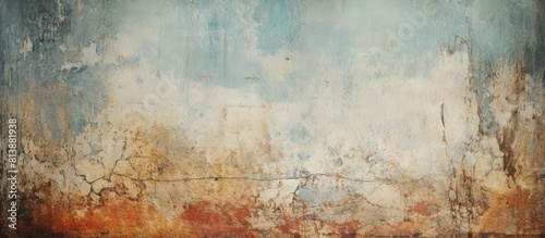 Grunge background with an old scratched painted wall. Copy space image. Place for adding text and design