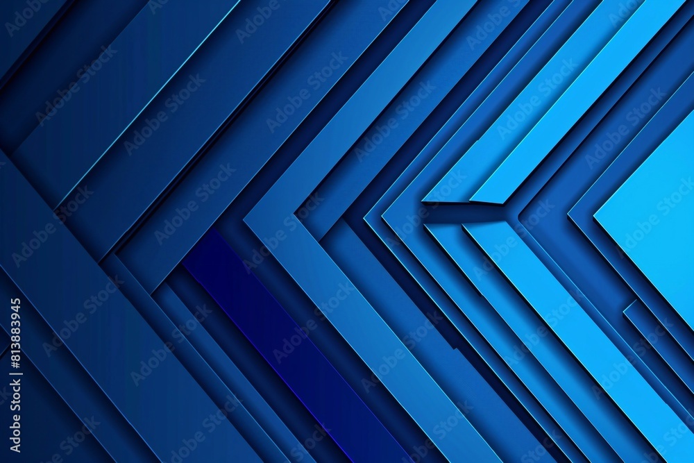 Dynamic blue arrow lines in a sharp vector abstract background, conveying a sense of movement and modernity in graphic design banner
