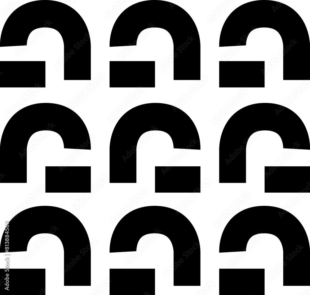 Abstract geometric decoration. Simple, minimalistic, simple flat black geometric design element Abstract geometric decoration. Simple, minimalistic, simple flat black geometric design element