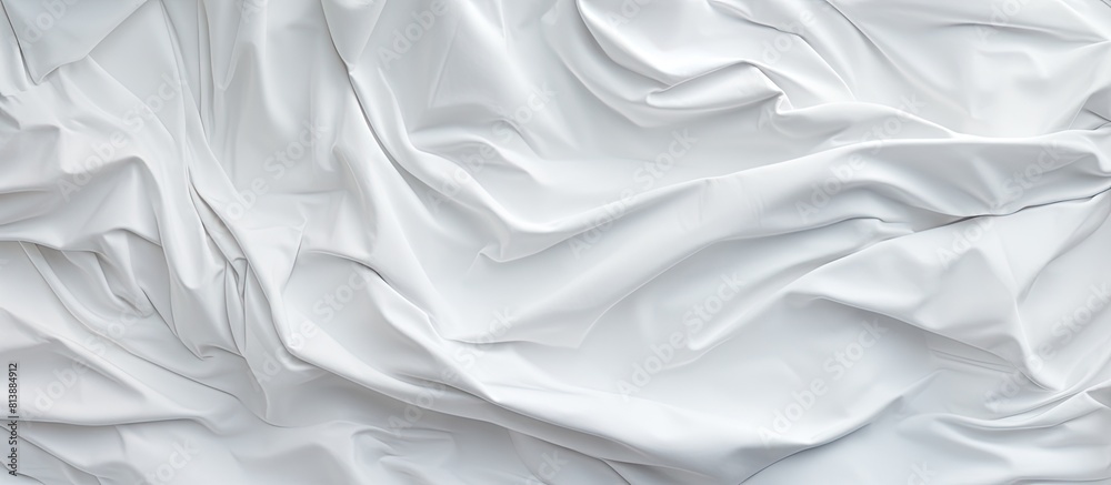 Obraz premium Wrinkled crumpled white paper with an abstract background Copy space image