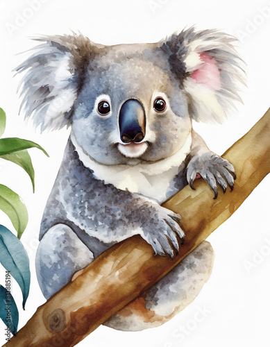 Koala na gałęzi ilustracja
