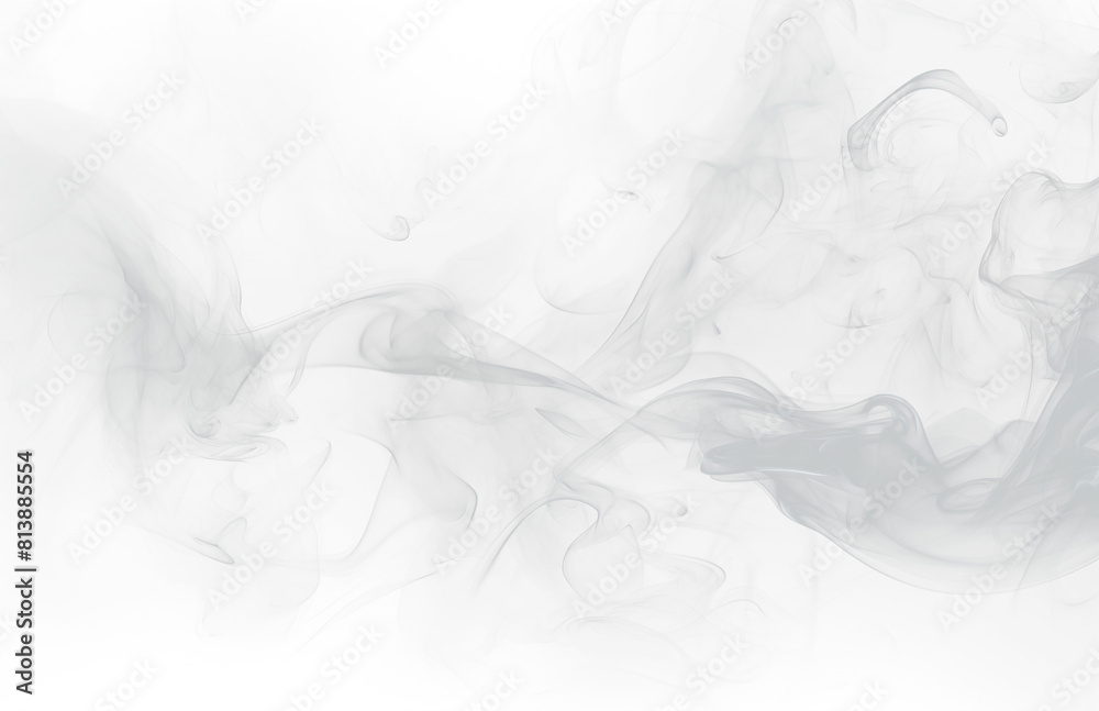 Obraz premium Realistic white smoke texture on Transparent background