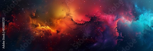 A vibrant and dynamic colorful abstract background, featuring ample negative space to enhance visual impact and artistic expression