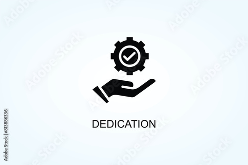 Dedication Vector  Or Logo Sign Symbol Illustration