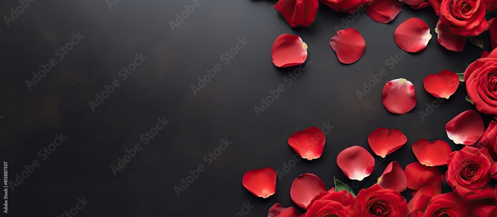 A flat lay top view background for Valentine s Day Mother s Day or wedding invitations featuring copy space image A flat lay top view background for Valentine s Day Mother s Day or wedding invitations featuring copy space image