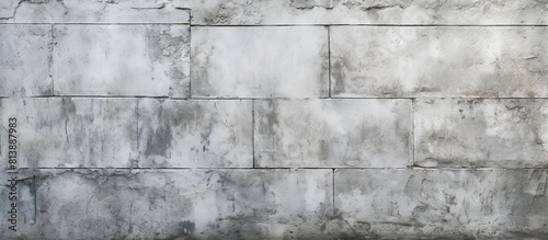 A textured white concrete stone wall serves as a grungy backdrop perfect for interior design backgrounds banners or wallpapers. Copy space image. Place for adding text and design