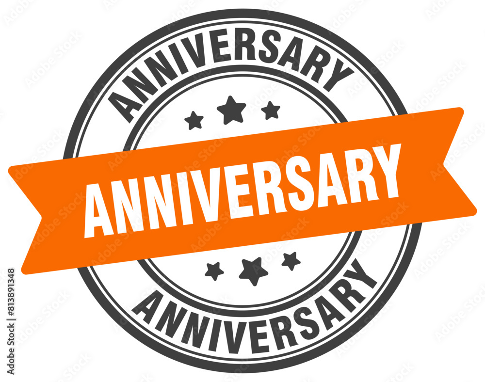 Fototapeta premium anniversary stamp. anniversary label on transparent background. round sign