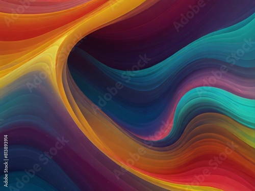 A colorful abstract background that has incredible smoke waves and curves