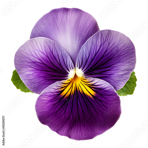 Pansy flower isolated on a transparent background, Violet flower isolate png