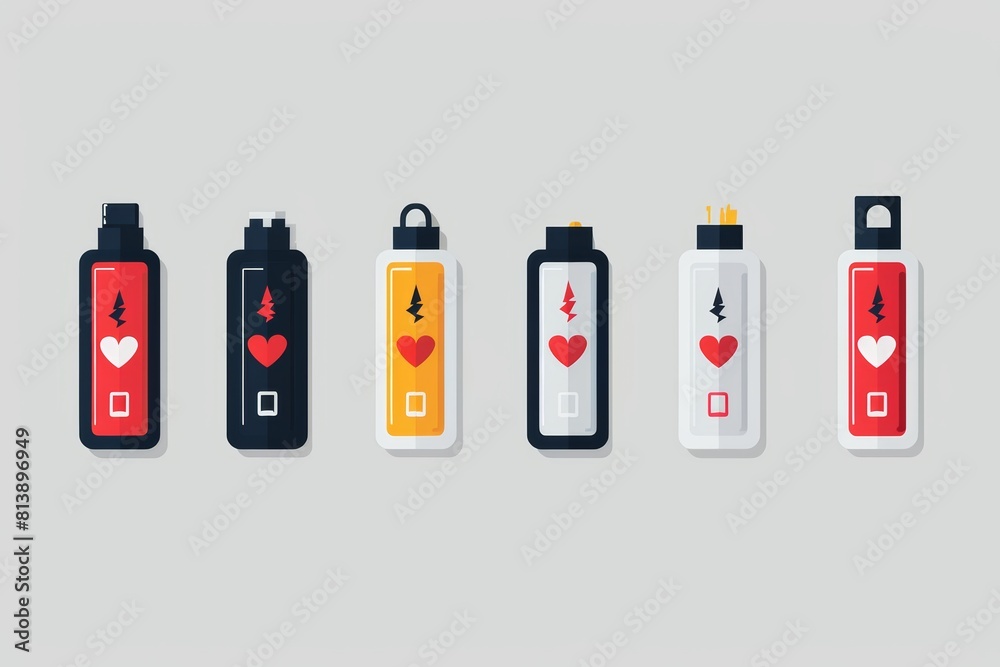 Impact of Social Media Addiction Represented by Decreasing Battery Icons in a Minimalist Poster Impact of Social Media Addiction Represented by Decreasing Battery Icons in a Minimalist Poster