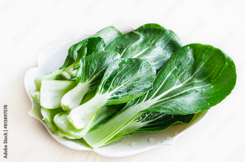 洗いたてのチンゲン菜 洗いたてのチンゲン菜
