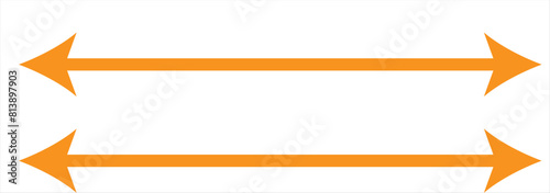 Black long arrow vector, silhouette. Long arrow icon. Vector set of trendy long arrow pointing right in flat style. Horizontal long arrow. 