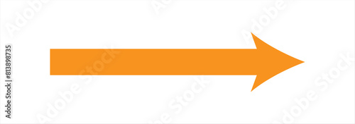 Green  large forward or right pointing solid long arrow icon sketched as vector symbol
