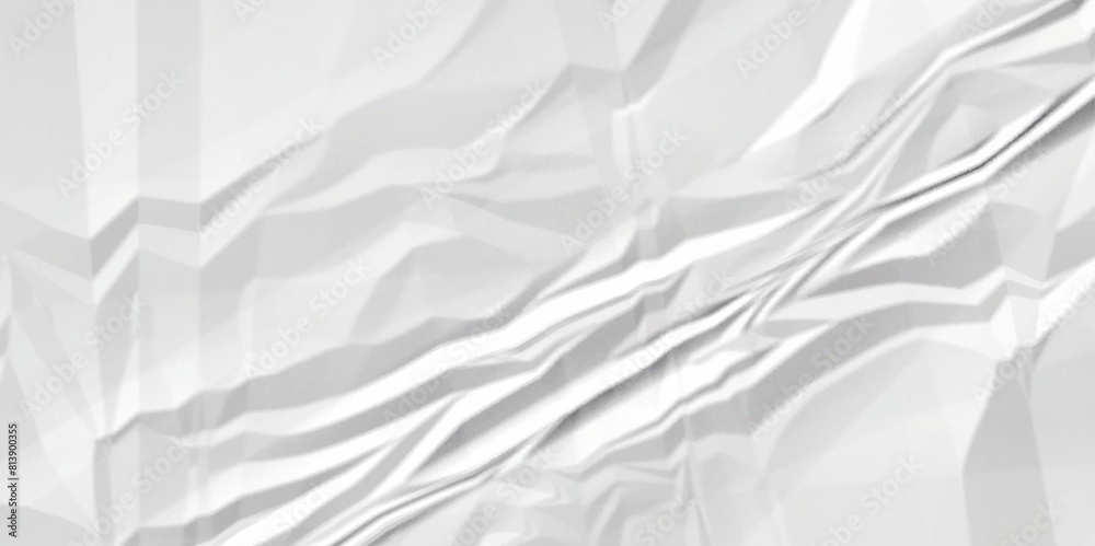 Fototapeta premium White crumpled paper texture. white crumpled paper texture sheet background. Wrinkled paper texture.