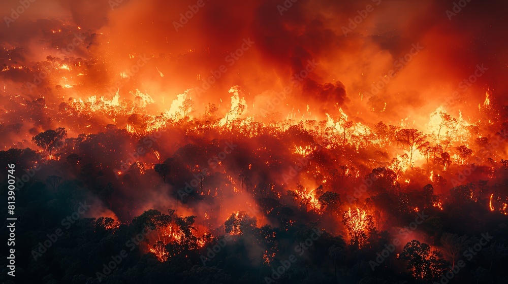 a raging forest fire a raging forest fire