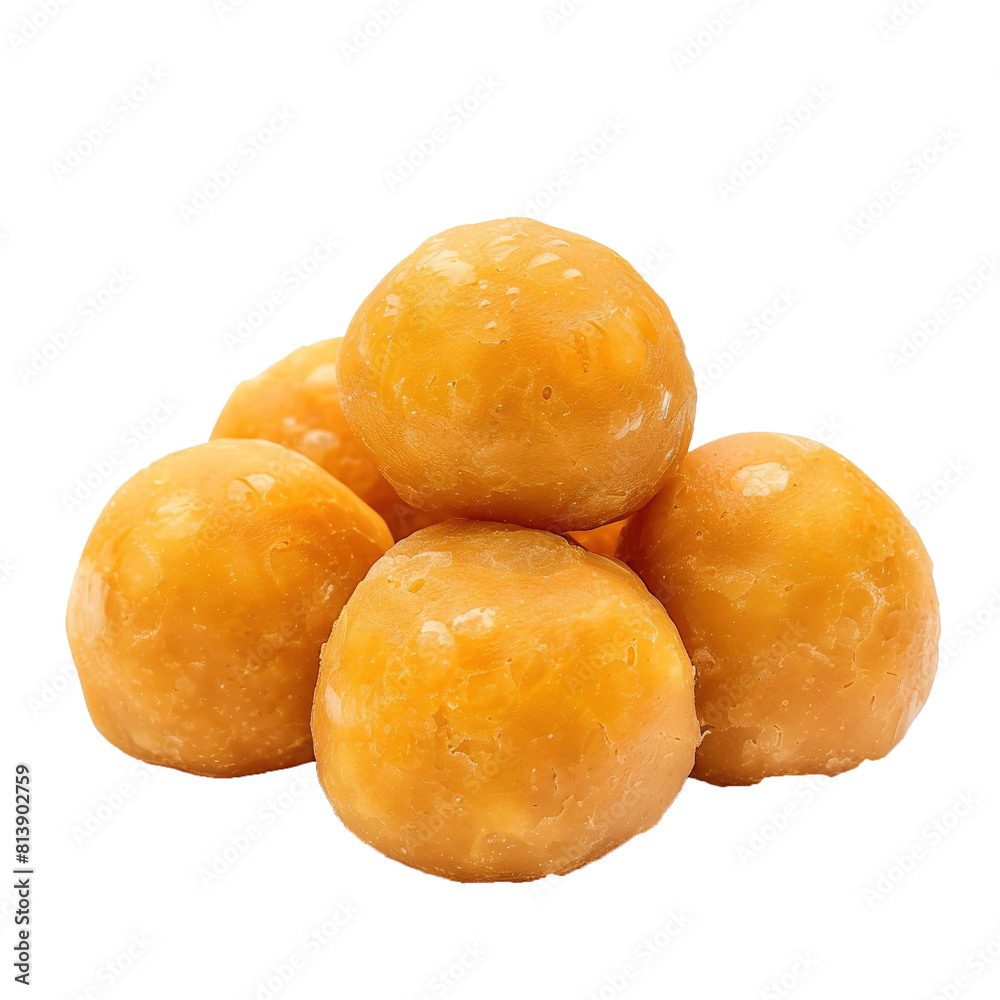 Motichur Ladu made from besan special festival indain sweets. Isolated on white background Motichur Ladu made from besan special festival indain sweets. Isolated on white background