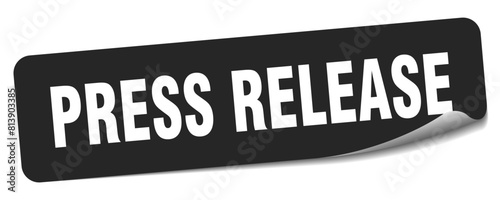 press release sticker. press release label