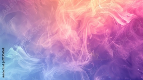 Transparent smoke on an abstract modern colorful background