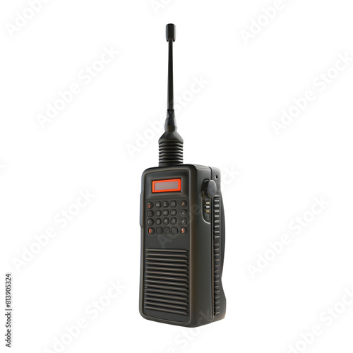 Portable radio transceiver Isolated on transparent background