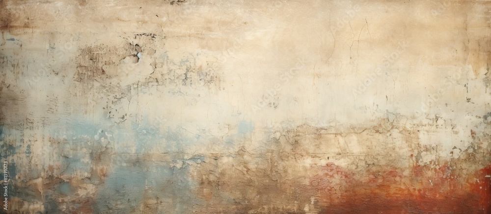 A horizontal panorama with a wide and long background texture featuring grungy stains messy paint blotches and a distressed faded wallpaper design The image has a grungy antique texture Perfect copy A horizontal panorama with a wide and long background texture featuring grungy stains messy paint blotches and a distressed faded wallpaper design The image has a grungy antique texture Perfect copy