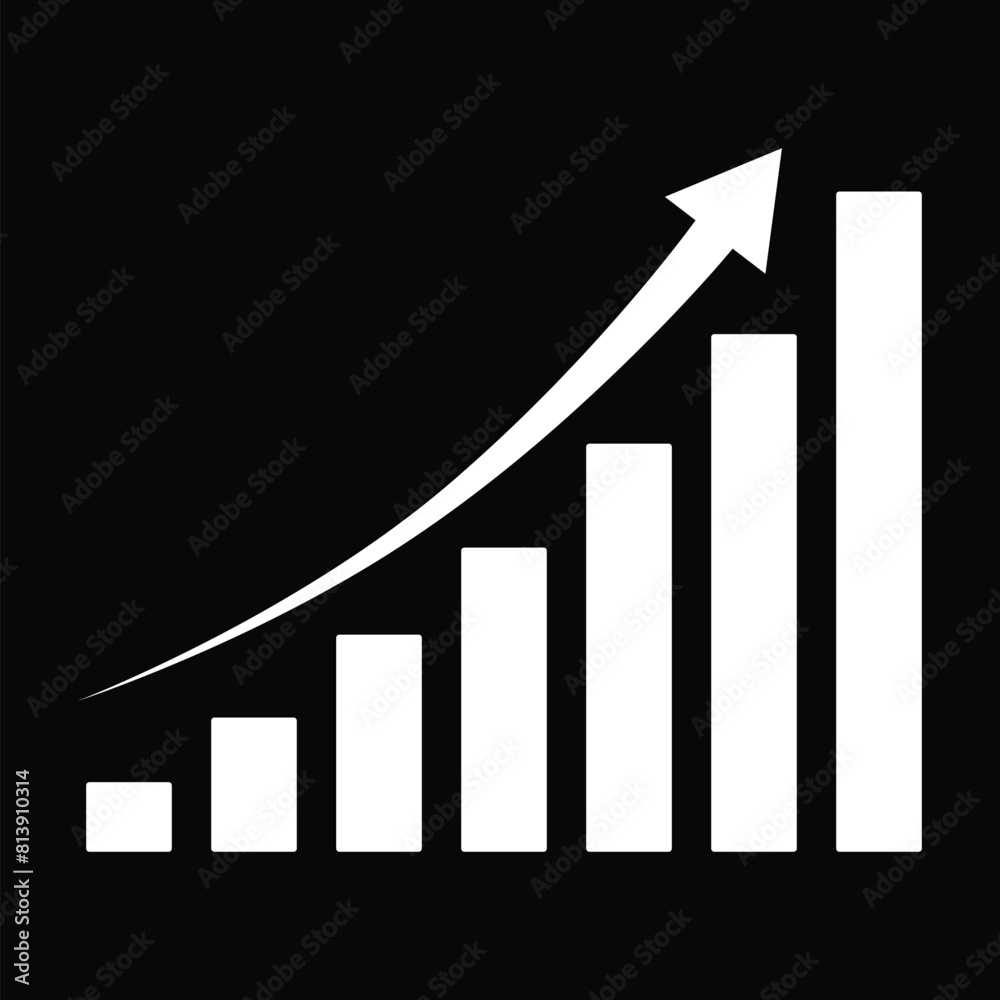 graph increase in financial icon vector, black chart icon, Economic Chart vector icon, chart sign graph increase in financial icon vector, black chart icon, Economic Chart vector icon, chart sign
