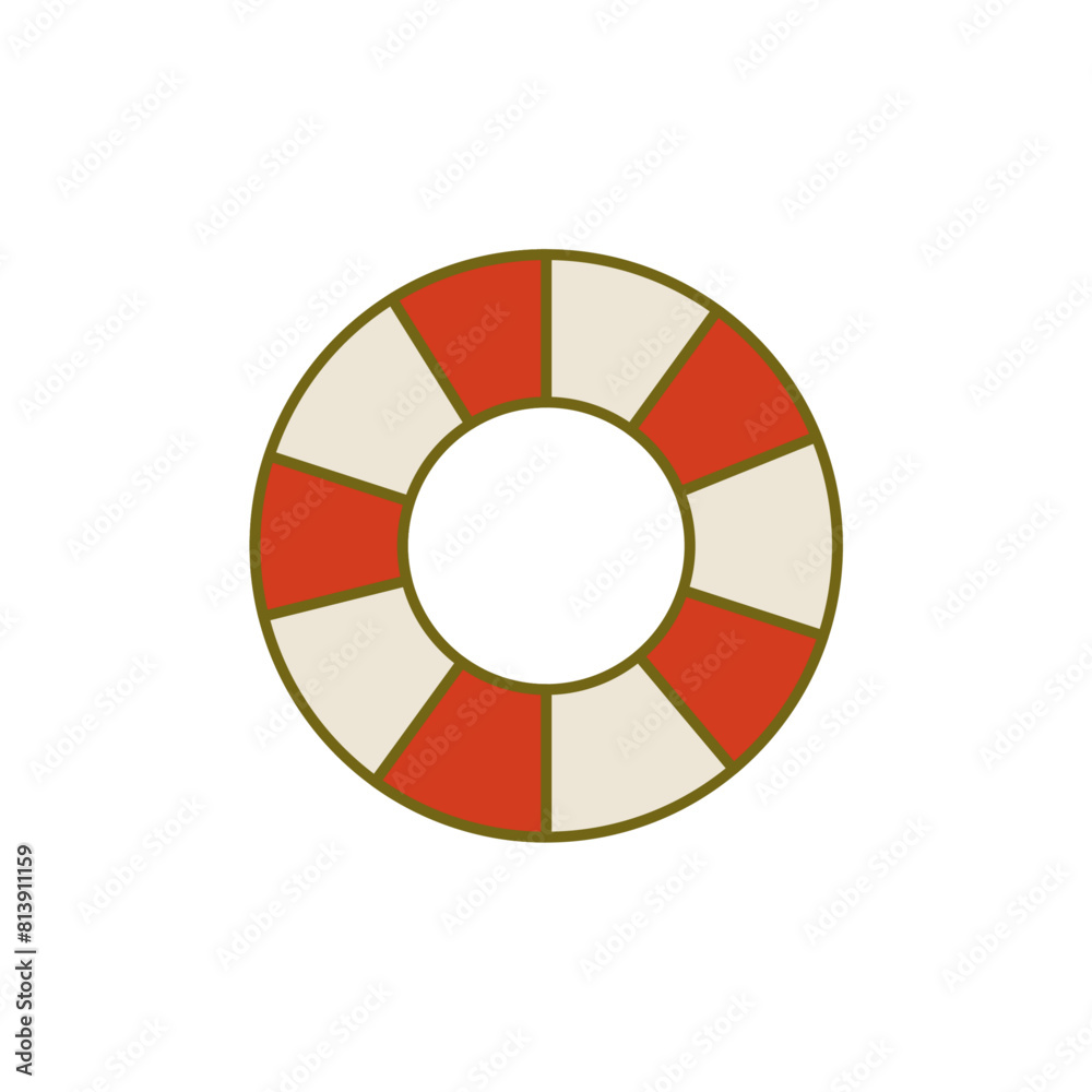 Obraz premium 浮き輪のベクターイラスト