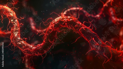 Craft a striking wide-angle shot of an Ebola virus photo
