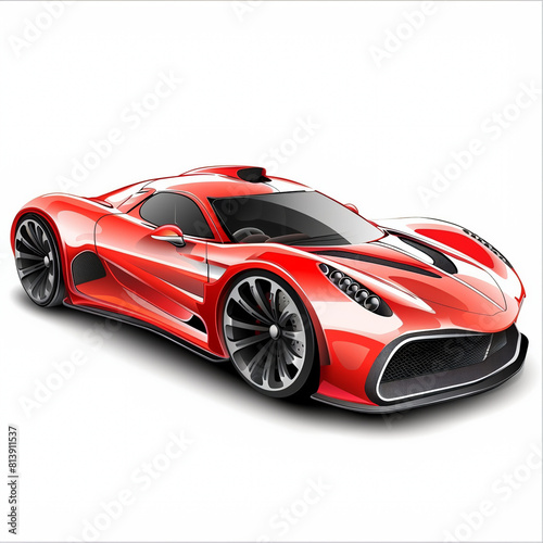 car sport isolated white background