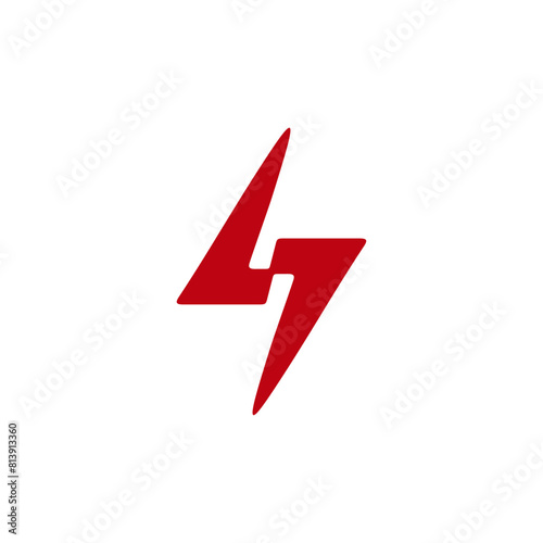 Electric lightning flash logo design