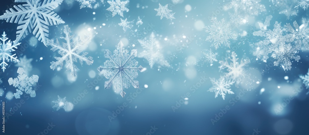 Snowflakes swirling in the gusty wind creating a mesmerizing copy space image Snowflakes swirling in the gusty wind creating a mesmerizing copy space image