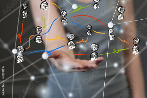 Global network. Blockchain....