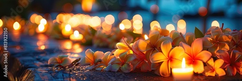 Hawaiian luau concept with tropical decorations and cultural tradition